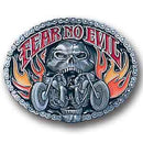 Sports Jewelry & Accessories Sports Accessories - Fear No Evil Skull/Motorcycle Enameled Belt Buckle JM Sports-7
