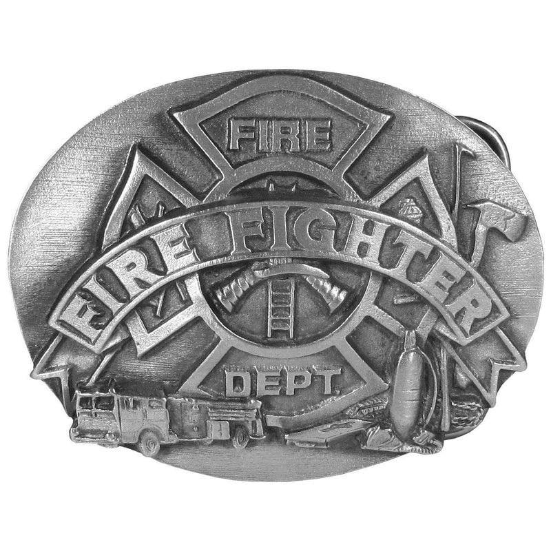 Sports Jewelry & Accessories Sports Accessories - Firefighter Buckle Antiqued Belt Buckle JM Sports-7