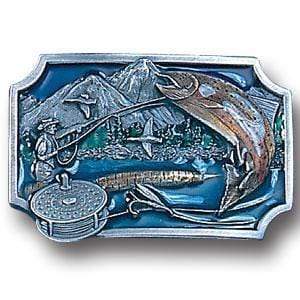 Sports Jewelry & Accessories Sports Accessories - Fly Fishing Enameled Belt Buckle JM Sports-7