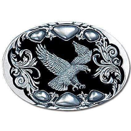 Sports Jewelry & Accessories Sports Accessories - Flying Eagle (Diamond Cut) Enameled Belt Buckle JM Sports-7