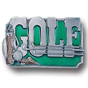 Sports Jewelry & Accessories Sports Accessories - Golf with Clubs Enameled Belt Buckle JM Sports-7
