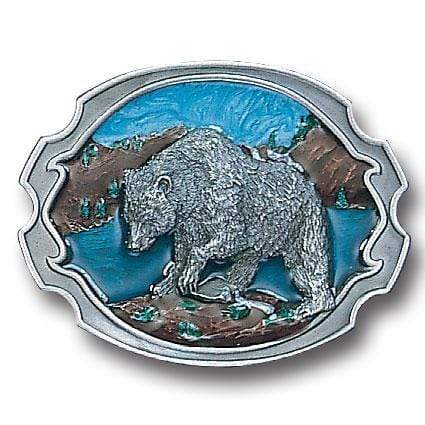 Sports Jewelry & Accessories Sports Accessories - Grizzly Bear Enameled Belt Buckle JM Sports-7