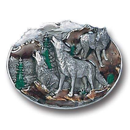 Sports Jewelry & Accessories Sports Accessories - Howling Wolves Enameled Belt Buckle JM Sports-7