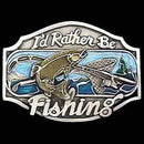 Sports Jewelry & Accessories Sports Accessories - I'd Rather Be Fishing Enameled Belt Buckle JM Sports-7