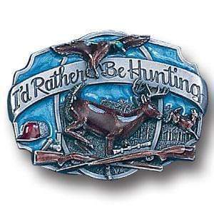 Sports Jewelry & Accessories Sports Accessories - I'd Rather Be Hunting Enameled Belt Buckle JM Sports-7