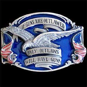 Sports Jewelry & Accessories Sports Accessories - If Only Guns Are Outlawed... Enameled Belt Buckle JM Sports-7