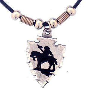 Sports Jewelry & Accessories Sports Accessories - Indian Chief on Arrowhead Adjustable Cord Necklace JM Sports-7