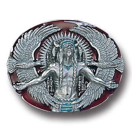 Sports Jewelry & Accessories Sports Accessories - Indian Great Spirit Enameled Belt Buckle JM Sports-7