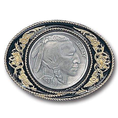 Sports Jewelry & Accessories Sports Accessories - Indian Head Nickel Vivatone Belt Buckle JM Sports-7