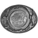 Sports Jewelry & Accessories Sports Accessories - Indian Nickel with Buffalo Antiqued Belt Buckle JM Sports-7