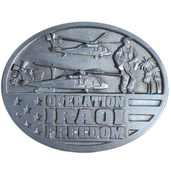 Sports Jewelry & Accessories Sports Accessories - Iraqi Freedom Antiqued Belt Buckle JM Sports-7