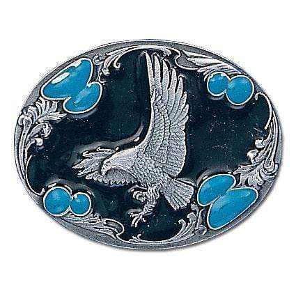 Sports Jewelry & Accessories Sports Accessories - Landing Eagle Silhouette Enameled Belt Buckle JM Sports-7