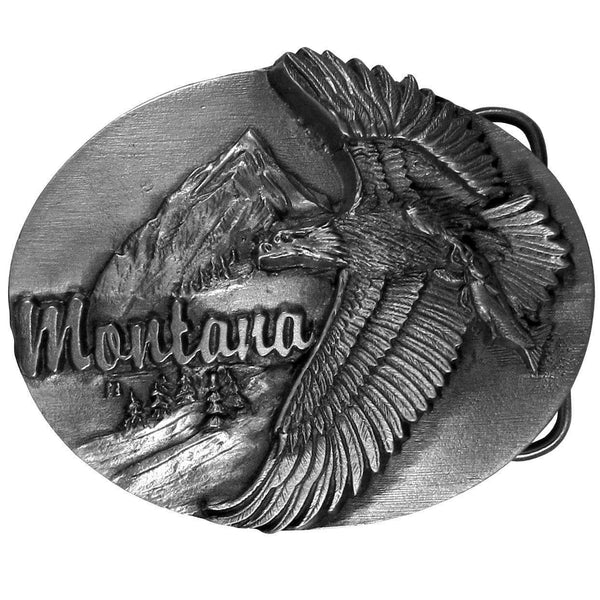 Sports Jewelry & Accessories Sports Accessories - Montana Eagle Antiqued Belt Buckle JM Sports-7