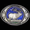 Sports Jewelry & Accessories Sports Accessories - Montana Elk with Scroll Enameled Belt Buckle JM Sports-7