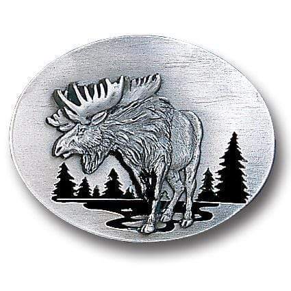 Sports Jewelry & Accessories Sports Accessories - Moose in River Enameled Belt Buckle JM Sports-7