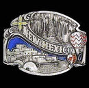 Sports Jewelry & Accessories Sports Accessories - New Mexico Split Image Enameled Belt Buckle JM Sports-7