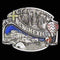 Sports Jewelry & Accessories Sports Accessories - New Mexico Split Image Enameled Belt Buckle JM Sports-7