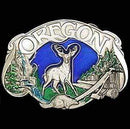 Sports Jewelry & Accessories Sports Accessories - Oregon Elk Enameled Belt Buckle JM Sports-7