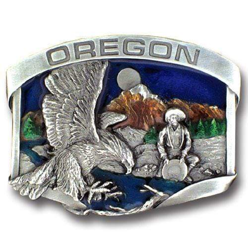 Sports Jewelry & Accessories Sports Accessories - Oregon Gold Miner Enameled Belt Buckle JM Sports-7