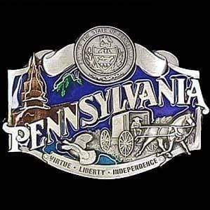 Sports Jewelry & Accessories Sports Accessories - Pennsylvania Enameled Belt Buckle JM Sports-7