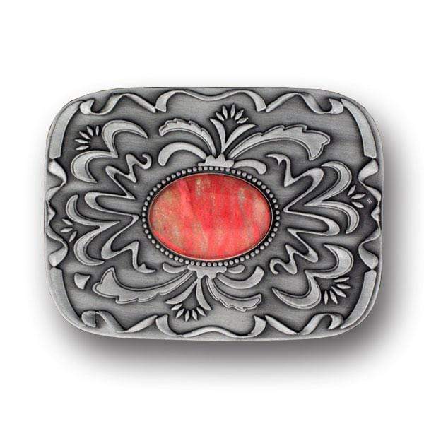 Sports Jewelry & Accessories Sports Accessories - Pink Stone with Western Scroll Rhinestone Belt Buckle JM Sports-7