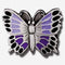 Sports Jewelry & Accessories Sports Accessories - Purple Butterfly Enameled Belt Buckle JM Sports-7