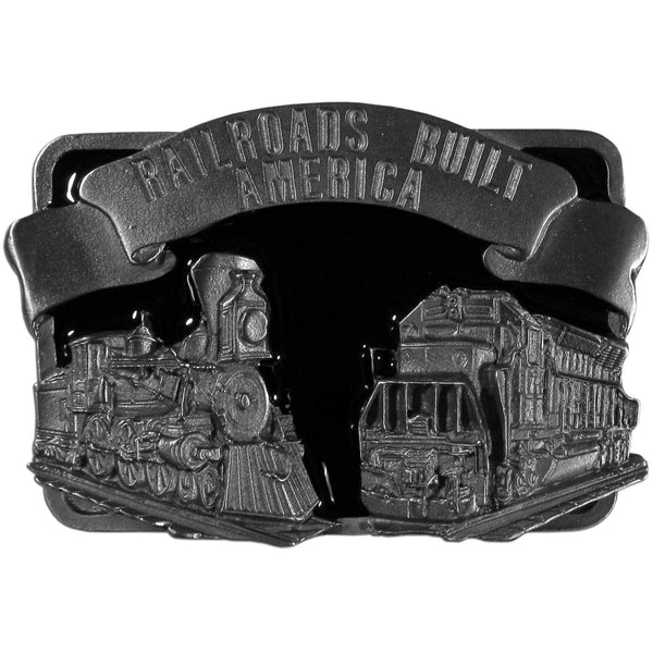 Sports Jewelry & Accessories Sports Accessories - Railroad Buckle Enameled Belt Buckle JM Sports-7