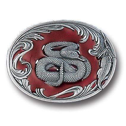 Sports Jewelry & Accessories Sports Accessories - Rattlesnake Enameled Belt Buckle JM Sports-7