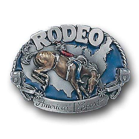 Sports Jewelry & Accessories Sports Accessories - Rodeo Horse Rider Enameled Belt Buckle JM Sports-7