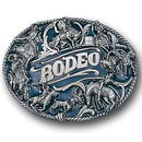 Sports Jewelry & Accessories Sports Accessories - Rodeo Rope Border Enameled Belt Buckle JM Sports-7