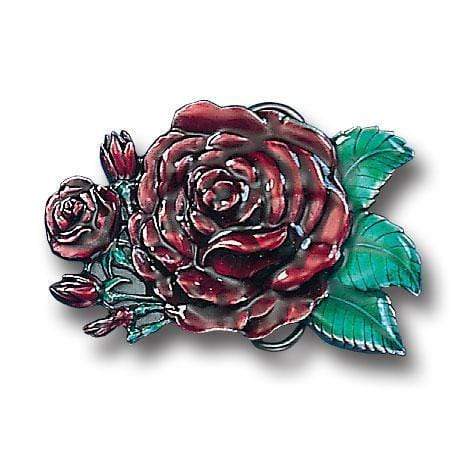 Sports Jewelry & Accessories Sports Accessories - Rose (Free Form) Enameled Belt Buckle JM Sports-7