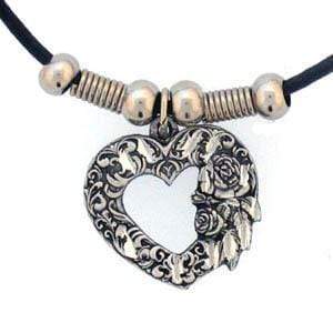 Sports Jewelry & Accessories Sports Accessories - Scroll Heart Adjustable Cord Necklace JM Sports-7