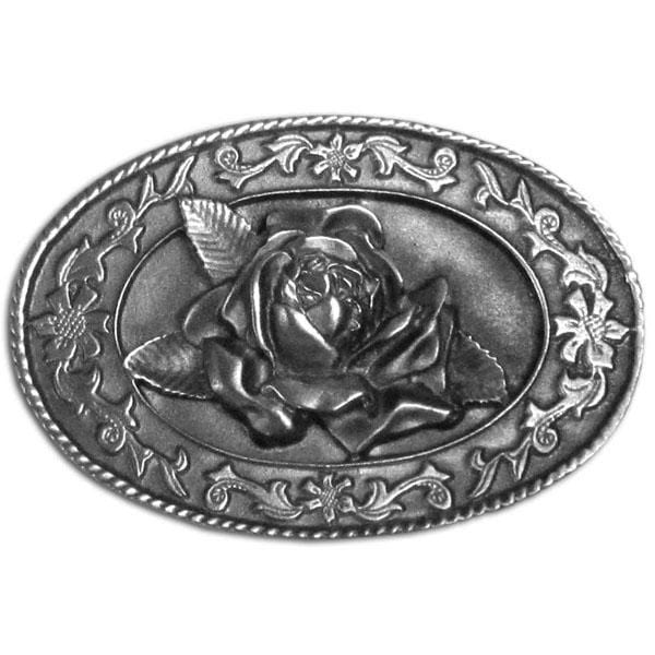 Sports Jewelry & Accessories Sports Accessories - Small Rose Antiqued Belt Buckle JM Sports-7
