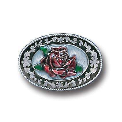Sports Jewelry & Accessories Sports Accessories - Small Rose Enameled Belt Buckle JM Sports-7