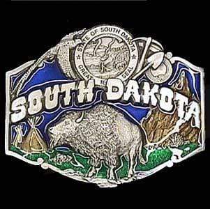 Sports Jewelry & Accessories Sports Accessories - South Dakota Bison Enameled Belt Buckle JM Sports-7