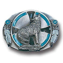 Sports Jewelry & Accessories Sports Accessories - Southwest Wolf Enameled Belt Buckle JM Sports-7