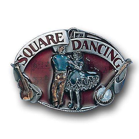 Sports Jewelry & Accessories Sports Accessories - Square Dancing Enameled Belt Buckle JM Sports-7