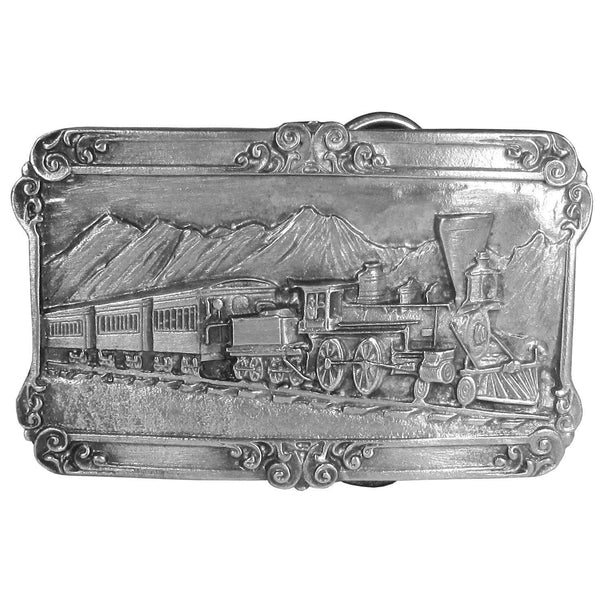 Sports Jewelry & Accessories Sports Accessories - Steam Locomotive  Antiqued Belt Buckle JM Sports-7