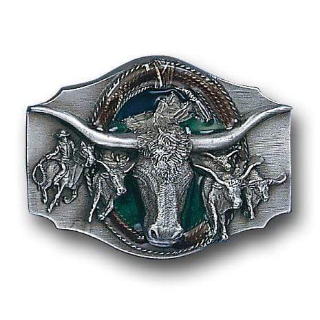 Sports Jewelry & Accessories Sports Accessories - Steer head Enameled Belt Buckle JM Sports-7