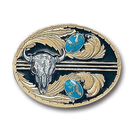 Sports Jewelry & Accessories Sports Accessories - Stones with Buffalo Skull Vivatone Belt Buckle JM Sports-7