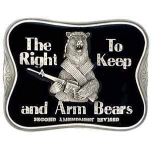 Sports Jewelry & Accessories Sports Accessories - The Right To Keep and Arm Bears Enameled Belt Buckle JM Sports-7