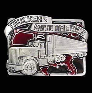 Sports Jewelry & Accessories Sports Accessories - Truckers Move America Enameled Belt Buckle JM Sports-7