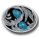 Sports Jewelry & Accessories Sports Accessories - Turquoise Stones with Scroll Enameled Belt Buckle JM Sports-7
