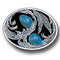 Sports Jewelry & Accessories Sports Accessories - Turquoise Stones with Scroll Enameled Belt Buckle JM Sports-7