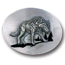 Sports Jewelry & Accessories Sports Accessories - Wolf Silhouette Enameled Belt Buckle JM Sports-7