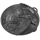 Sports Jewelry & Accessories Sports Accessories - Wyoming Eagle  Antiqued Belt Buckle JM Sports-7