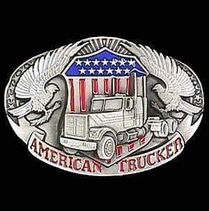 Sports Jewelry & Accessories Sports Jewelry & AccessoriesSports Accessories - American Trucker Enameled Belt Buckle JM Sports-7