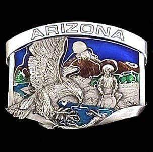 Sports Jewelry & Accessories Sports Jewelry & AccessoriesSports Accessories - Arizona Eagle Enameled Belt Buckle JM Sports-7
