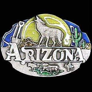 Sports Jewelry & Accessories Sports Jewelry & AccessoriesSports Accessories - Arizona Howling Wolf Enameled Belt Buckle JM Sports-7