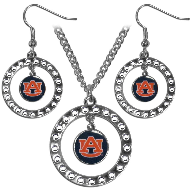 NCAA - Auburn Tigers Rhinestone Hoop Jewelry Set